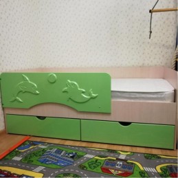 Детская кровать "Алиса-2 СТ голубая"