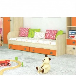 Детская кровать "Колибри оранж с ящиками"