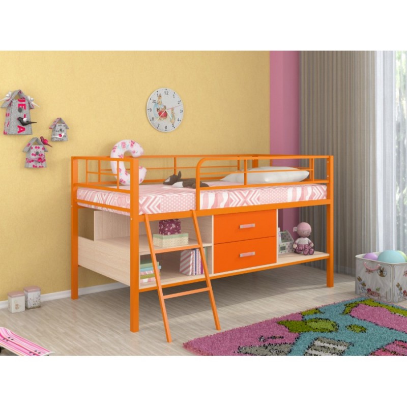 Кровать-чердак "Севилья Я - Мини" оранжевый