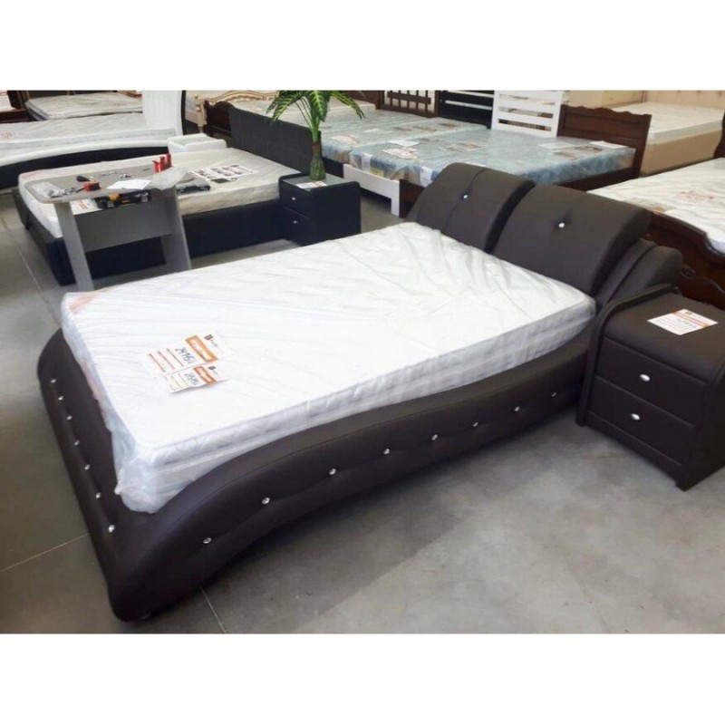 Кровать "Аврора" металлокаркас с ортопедическими ламелями 140 см, черный