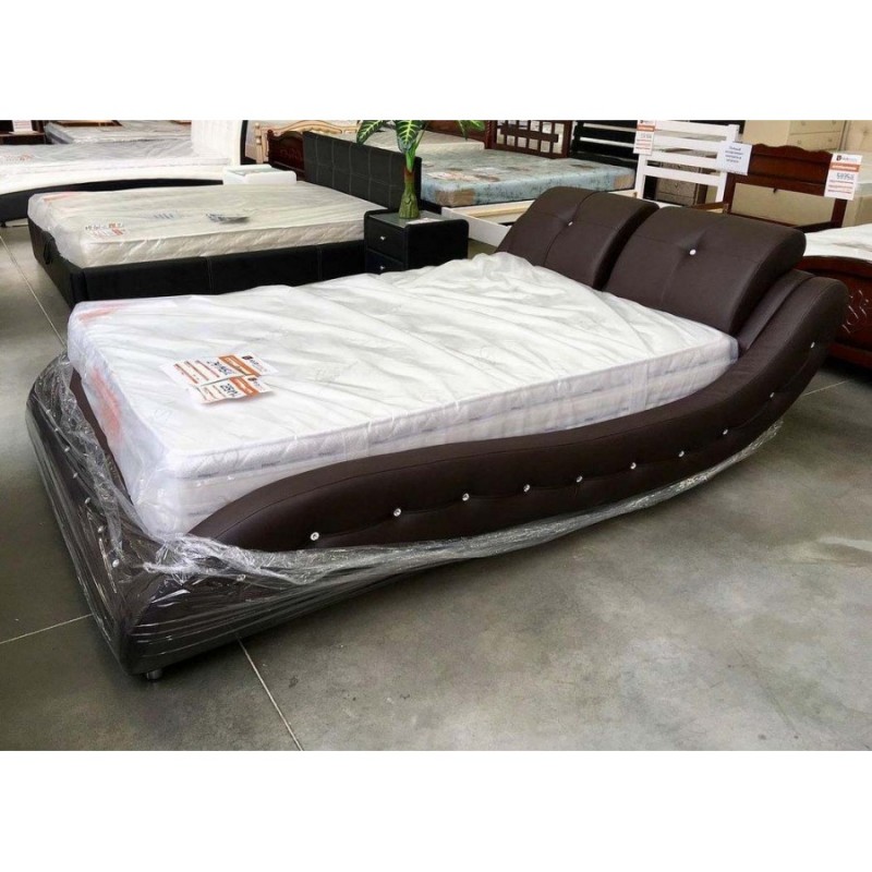 Кровать "Аврора" металлокаркас с ортопедическими ламелями 140 см, шоколад