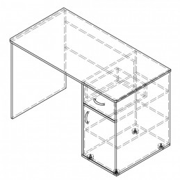 Стол письменный "Дельта-15/1"