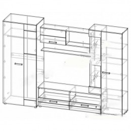 Стенка гостиная "Флоренция-5 мдф"