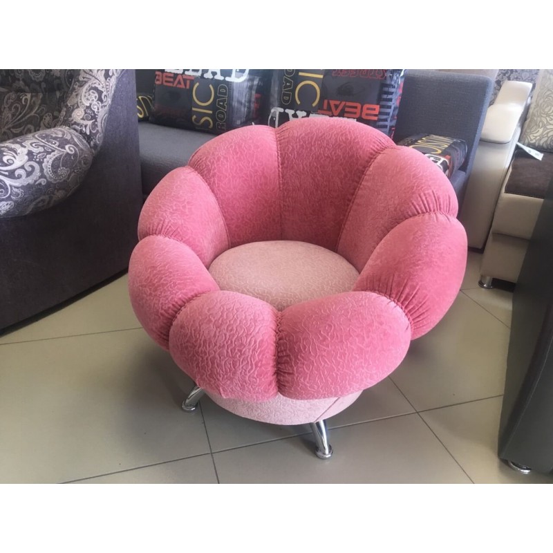 Кресло «Ромашка» розовое