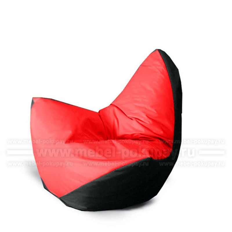 КРЕСЛО LOTUS ОКСФОРД ЧЕРНЫЙ-КРАСНЫЙ OXFORD BLACK RED