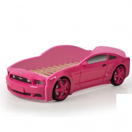 Кровать-машина &#8220;Мустанг&#8221; 3D розовый