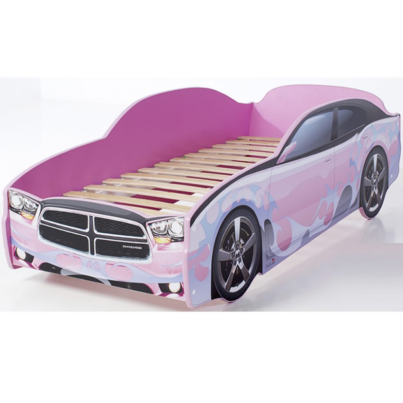Кровать-машина LIGHT &#8220;Додж&#8221; розовый
