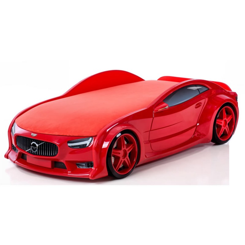 Кровать-машина объемная NEO &#8220;Вольво&#8221; красный