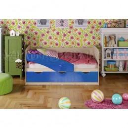 Детская кровать "Бабочка" 2*0,8 м, синий металл