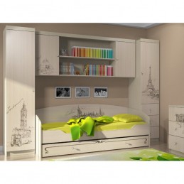 Модульная система детской "Мийа 3", дуб молочный, Композиция №2