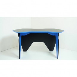 Компьютерный стол "Базис 2" Чёрный/Светло синий