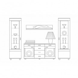 Модульная гостиная "Алабама" комплектация - 3