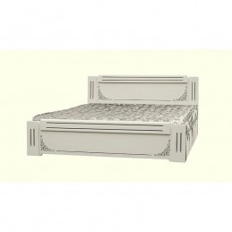 Кровать "Сабрина-2", 1,4 м Белый/серебро