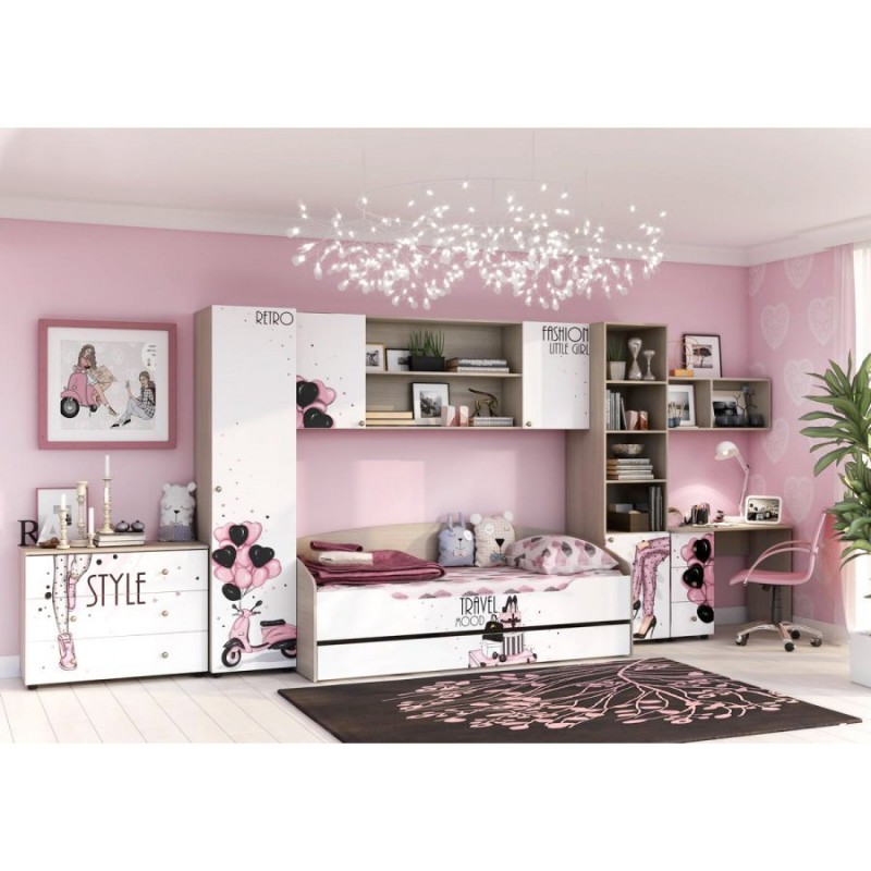 Модульная система детской "Мийа 3А" с фотопечатью Композиция №2