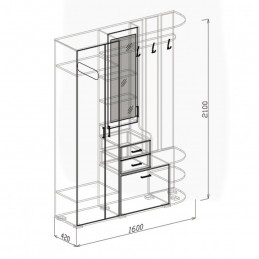 Прихожая "Берта" Дуб Бунратти