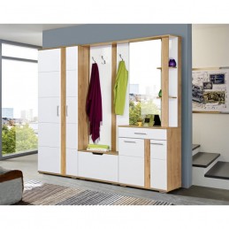 Прихожая "Твист" Дуб Бунратти/Белый глянец