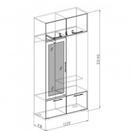 Прихожая купе "Ника" + Угол №2