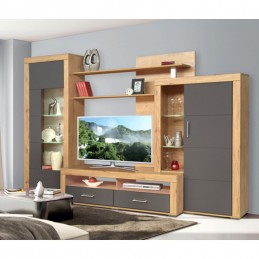 Стенка гостиная "Корсика 2" Графит