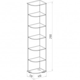 Угловое завершение №15 450 "Корвет ЛЮКС" бодега