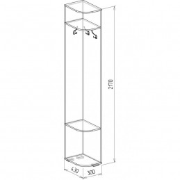 Угловое завершение №9 "Байкал" Бодега/Венге