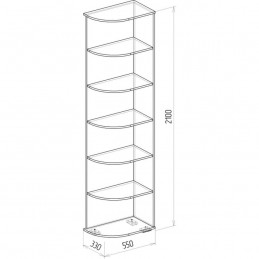 Угловое завершение №9 550 "Корвет ЛЮКС" бодега