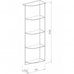 Угол завершающий №13 "Светлана" (к шкафам купе)