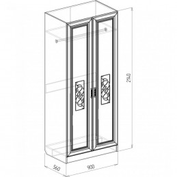 Шкаф "Аэлита" 2-х створчатый