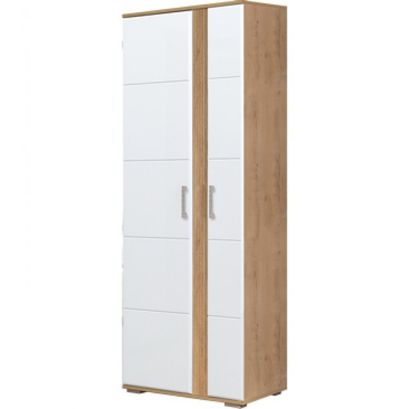 Шкаф №1 "Твист" Дуб Бунратти/Белый глянец