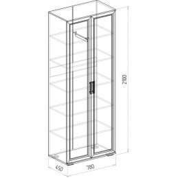 Шкаф №10 комби 450 "Корвет ЛЮКС" бодега