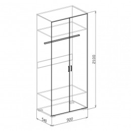 Шкаф №2 "Оскар" Бодега бежевая