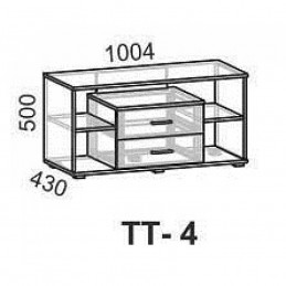 Тумба под телевизор "ТТ-4" Венге/Дуб молочный