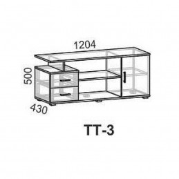 Тумба под телевизор "ТТ-3" Венге/Дуб молочный