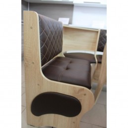 Кухонный уголок "№1" ель/экокожа коричневая