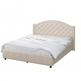 Кровать №295 Серия МК 57 с ПМ Экокожа жемчуг