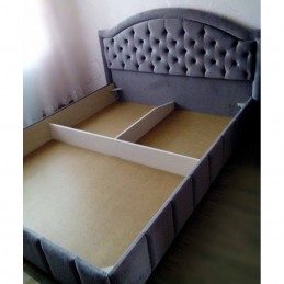 Кровать №295 Серия МК 57 с ПМ Экокожа жемчуг