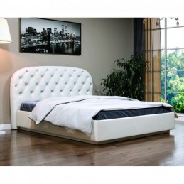 Кровать №321 Серия МК 57 с ПМ экокожа белая
