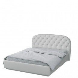 Кровать №321 Серия МК 57 с ПМ экокожа белая