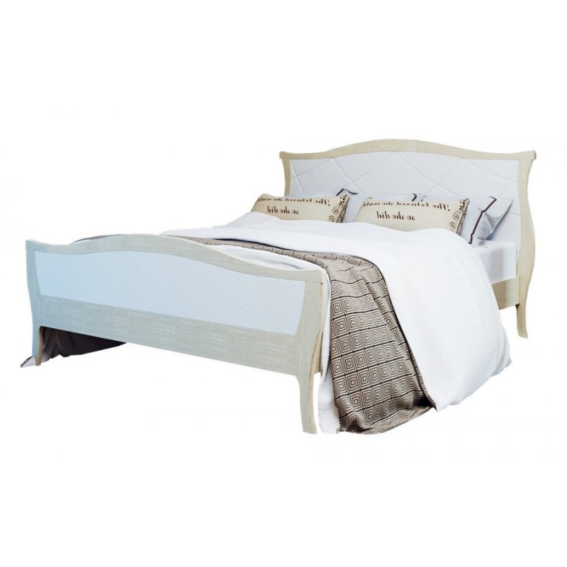 Кровать №236 Серия МК 57 белфорд/кожзам белый