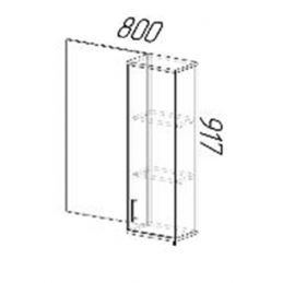 Полка с зеркалом Ника (пз800) Венге/лоредо