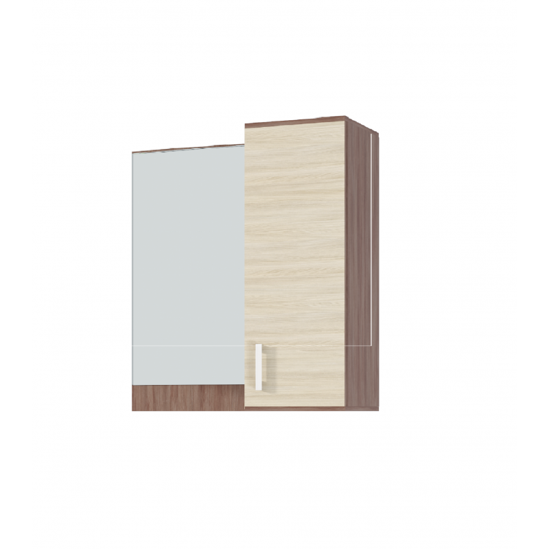 Полка с зеркалом Ника (пз800) Ясень шимо