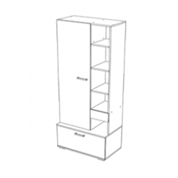 Прихожая ИНЕС (модульная система) ШК-7700 Венге/лоредо