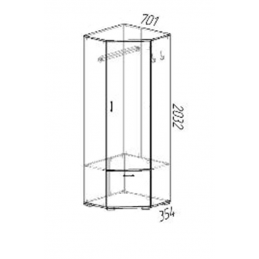 Шкаф угловой Ника (ШУ701) Ясень шимо