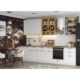 Кухня "Гарда" Белый эмалит №17
