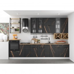 Кухня "Монца" Кварц чёрный №3