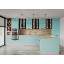 Кухня "Ройс" Зелёный софт №36